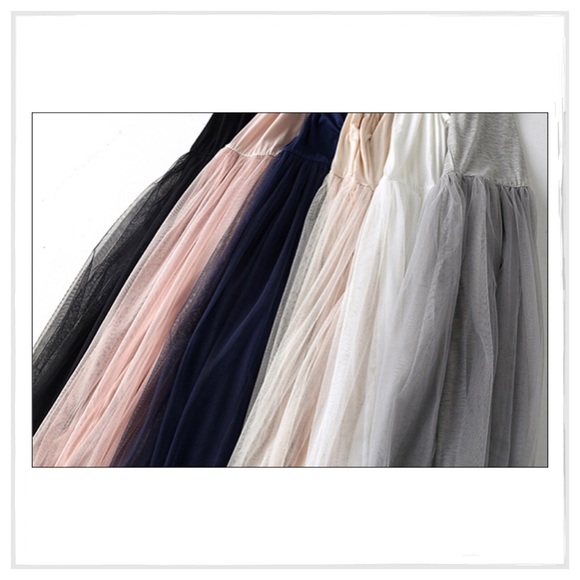 Boho Gray & Pink Tank W/Tulle Skirt Layering Dress - Picture 4 of 6